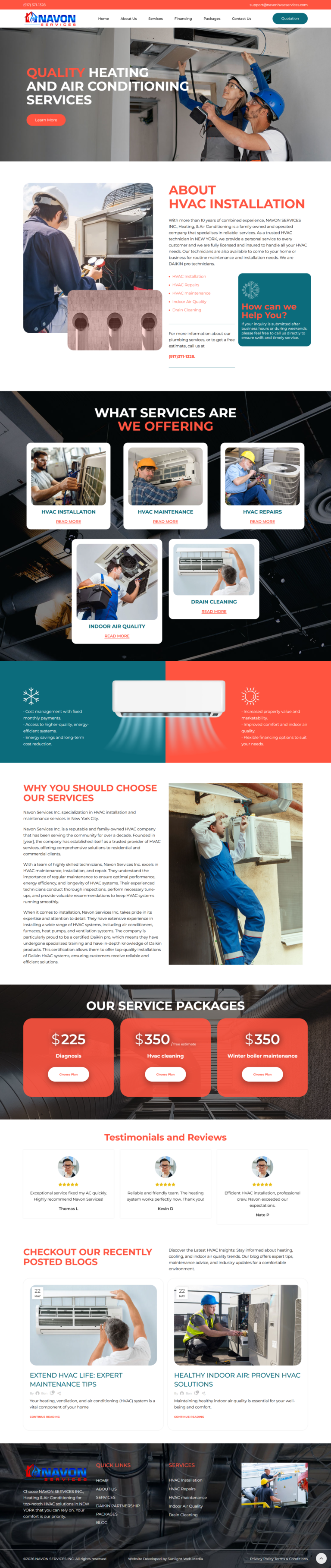 Navon Services website preview