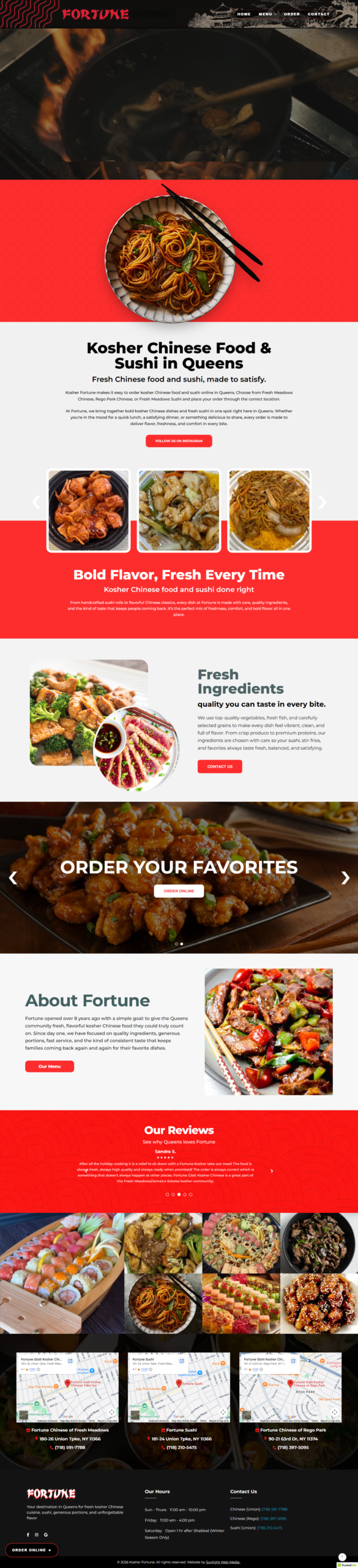 Kosher Fortune website preview